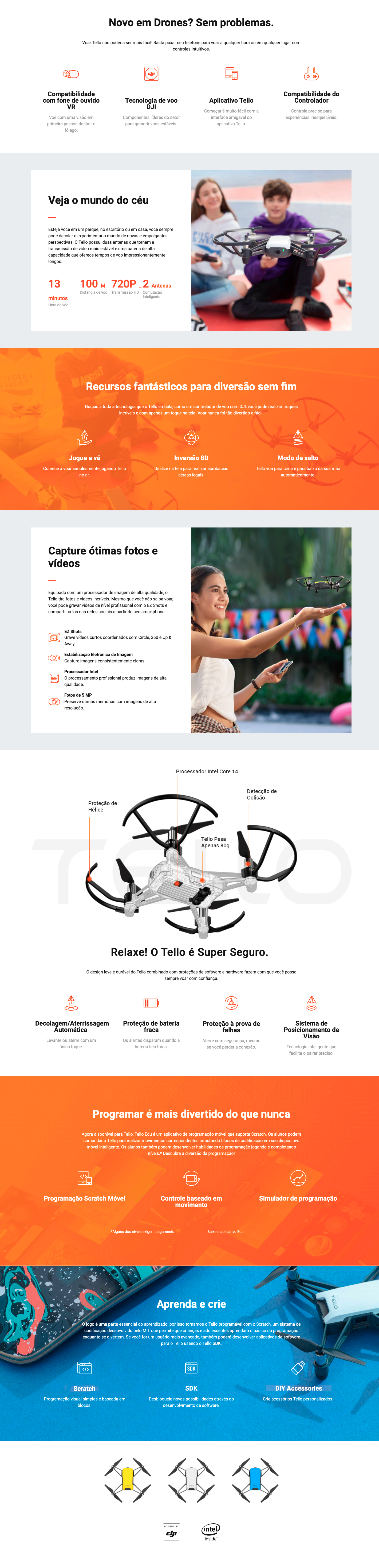 Drone DJI Tello Ryze Robotics 