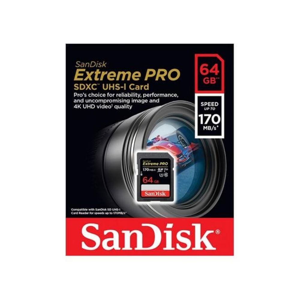 Cartão de Memória Sandisk Extreme Pro 64GB 170MB/S